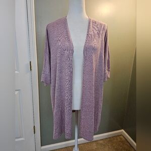 Torrid Women's Size 3 Lavender Open-Front Cardigan Sweater Short Sleeved